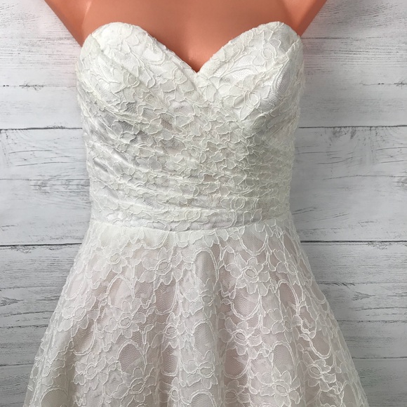 MORI LEE WHITE LACE DRESS - Picture 3 of 8